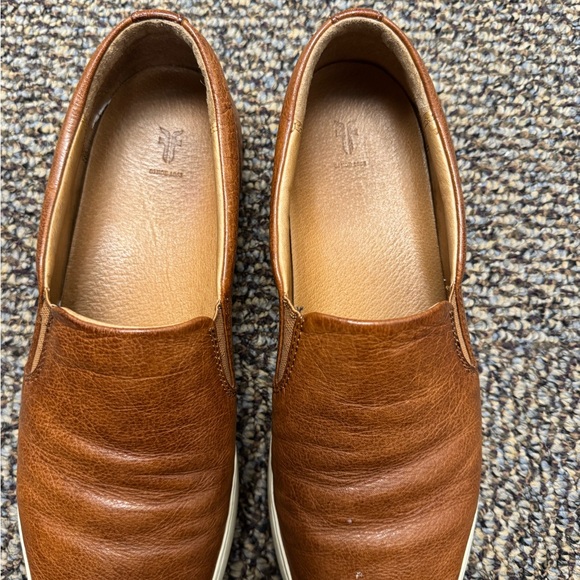 Frye Brown Leather Sneakers with Platform Sole - Picture 5 of 5